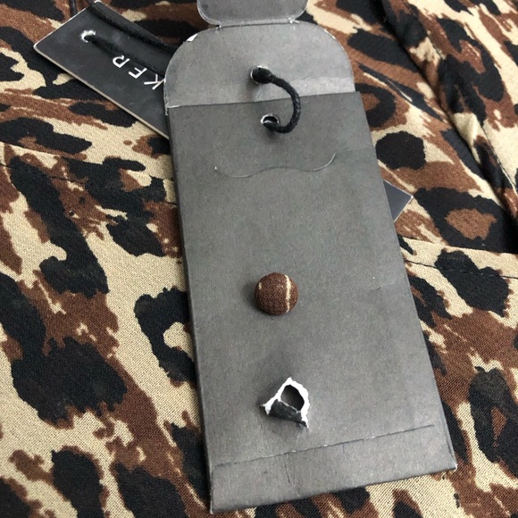 Walter Baker Adam Dress Size 4 Brown Tan Leopard Animal Print Elastic Waist - Picture 11 of 16